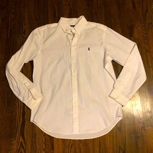 Ralph Lauren Men’s White Cotton Button down Shirt